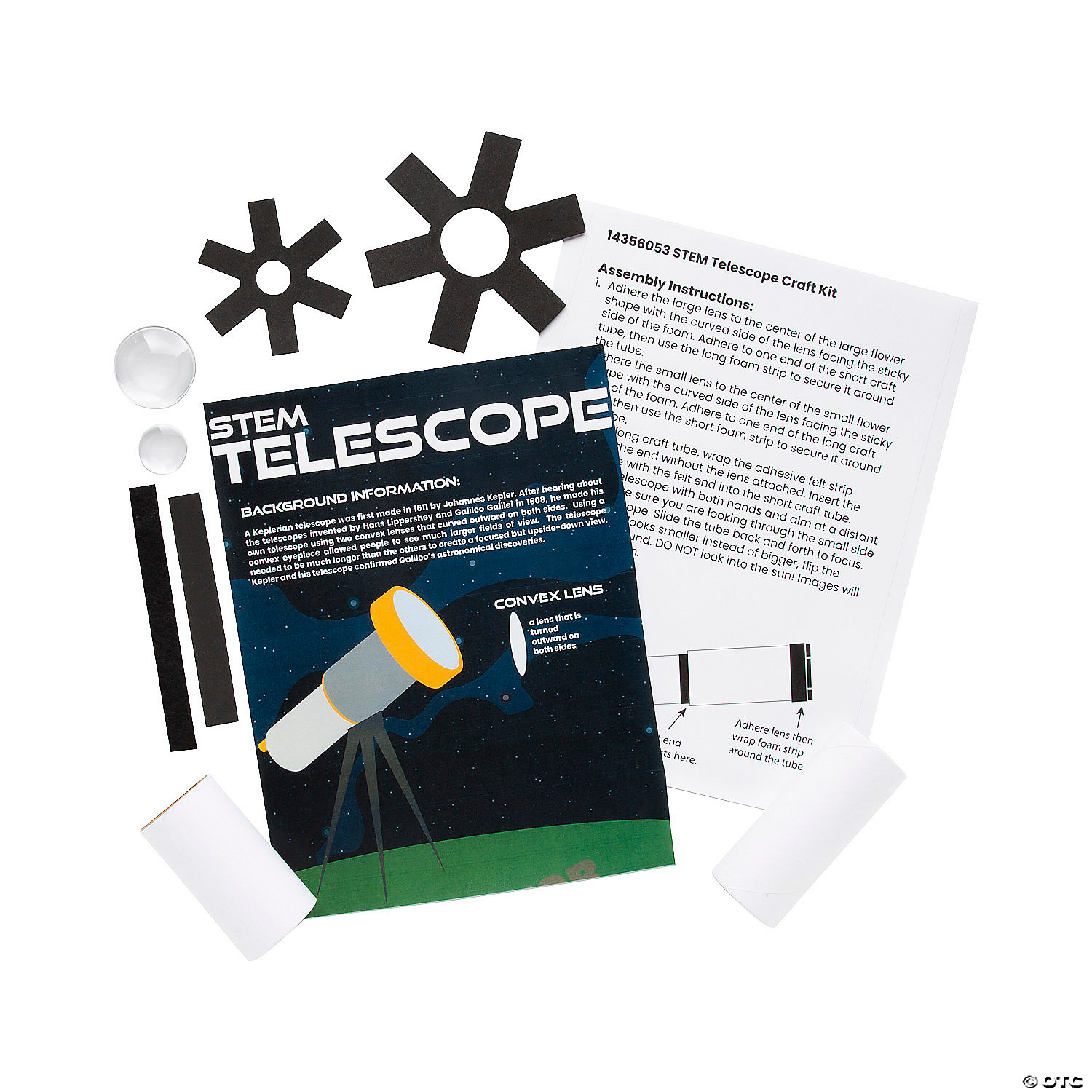 STEM Refracting Telescope Craft Kit-12Pk