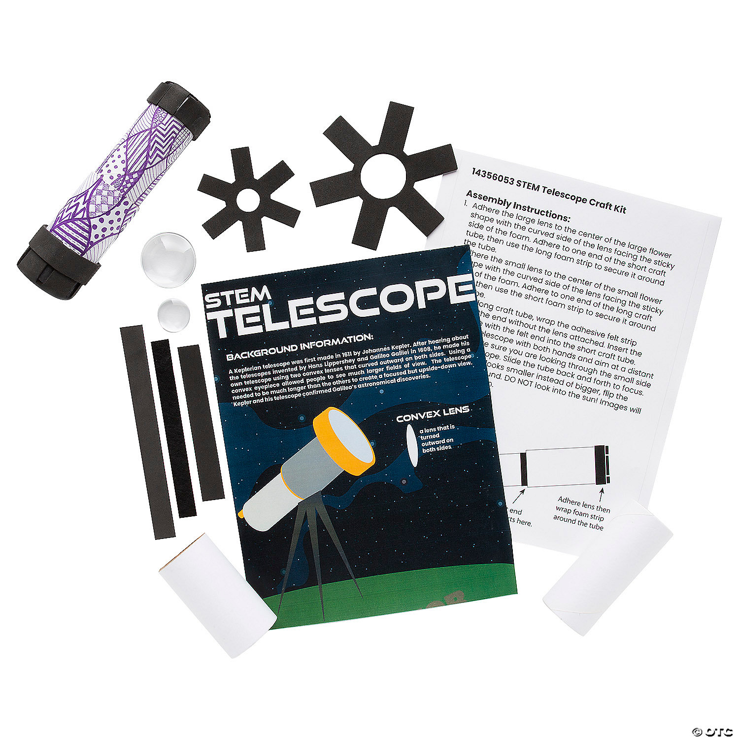 STEM Refracting Telescope Craft Kit-12Pk