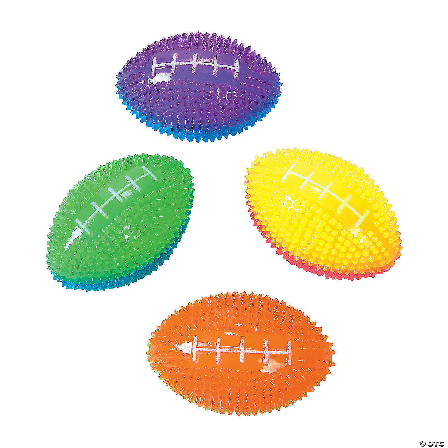 Light-UP Spike Footballs - 12Pk