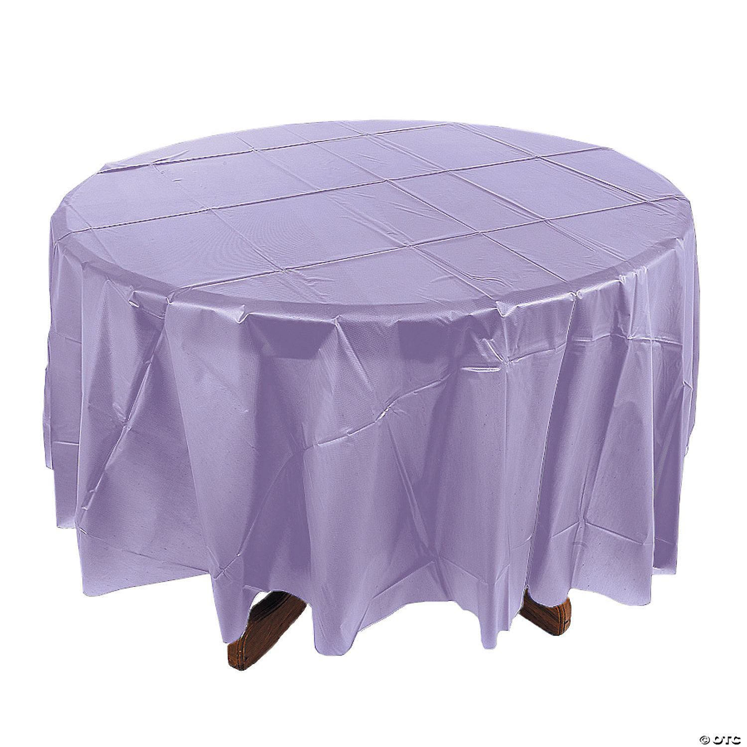 Lilac Round Plastic Tablecloth
