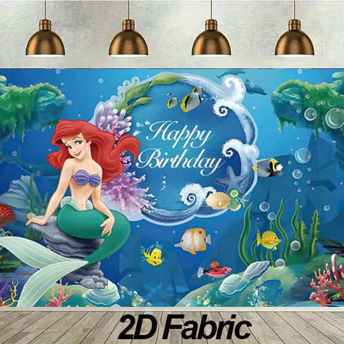 Little Mermaid Big FABRIC Keepsake Backdrop