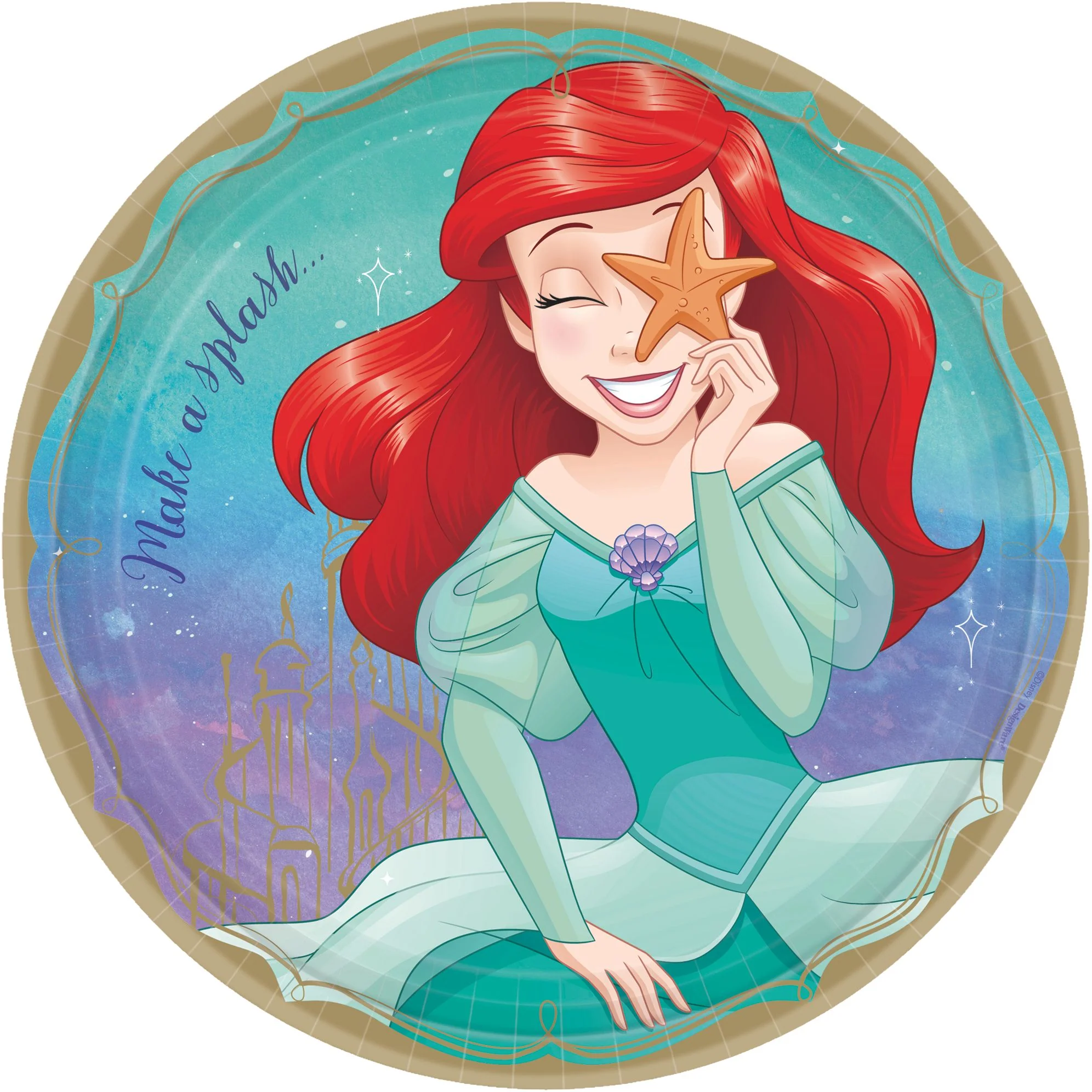 Little Mermaid Dinner Plates 8pk