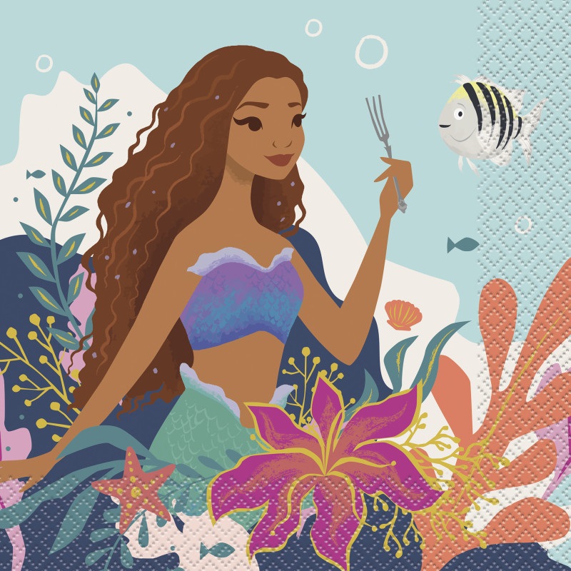 Little Mermaid Movie Lunch Napkins 16pk