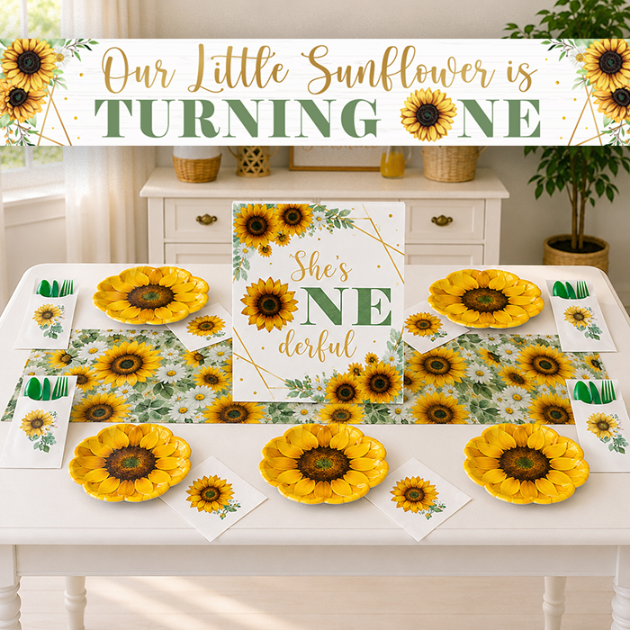*Sunflower 1st Birthday Pack for 8