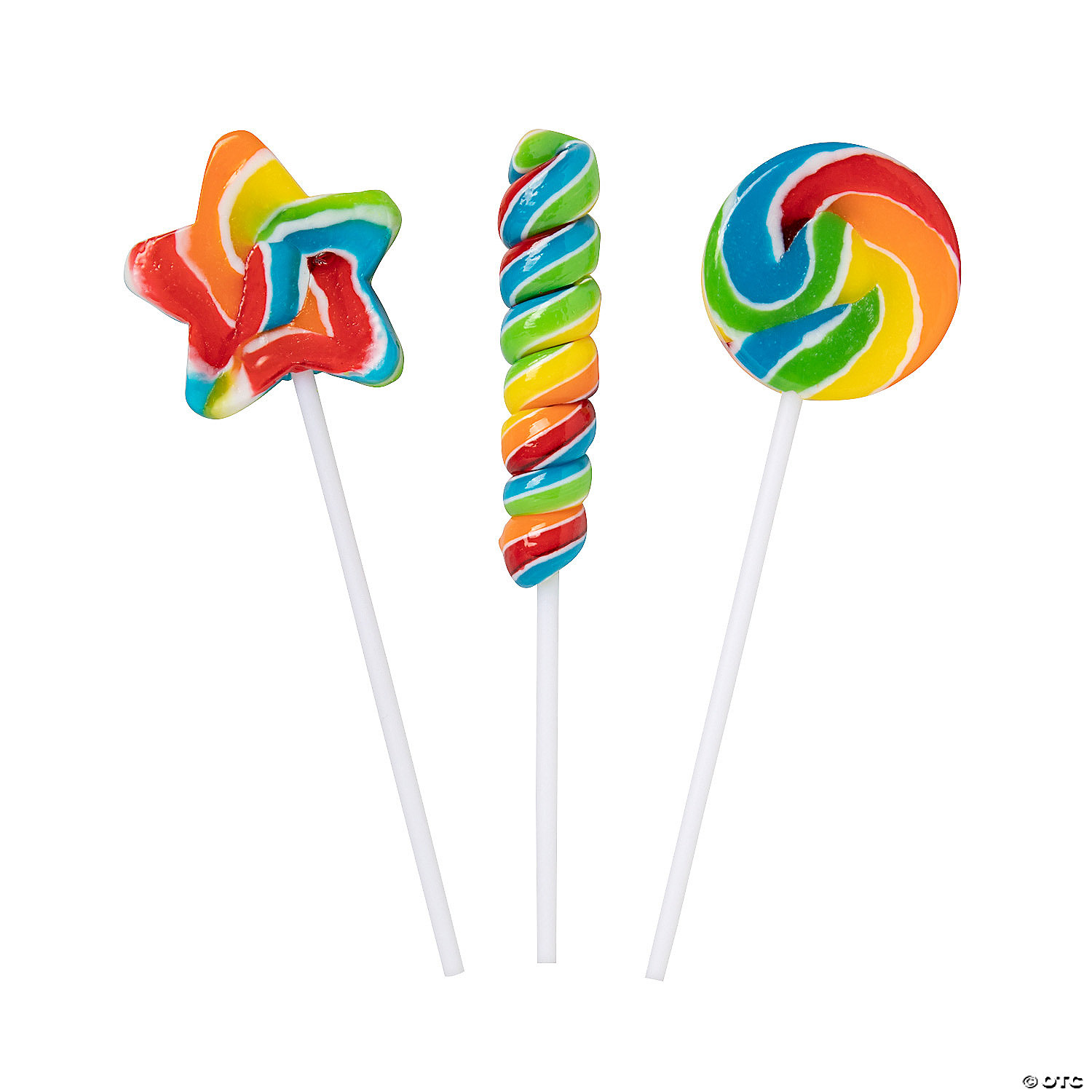 Rainbow Swirl Lollipops Assortment - 250Pk
