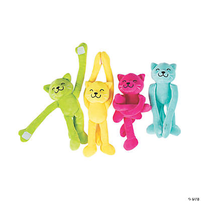 Long Arm 28cm Plush Cats - 12Pk