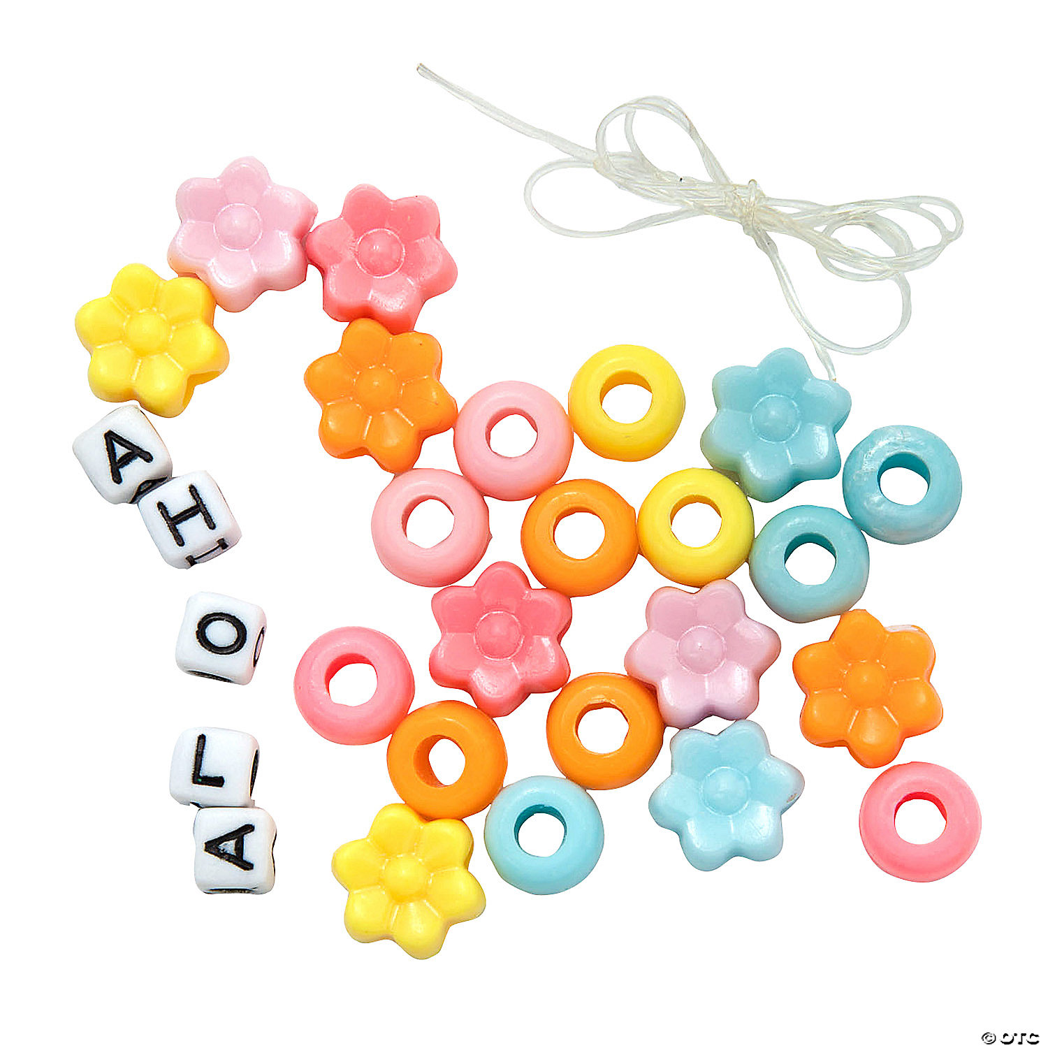 Luau Aloha Beaded Bracelet Craft Kit-12Pk