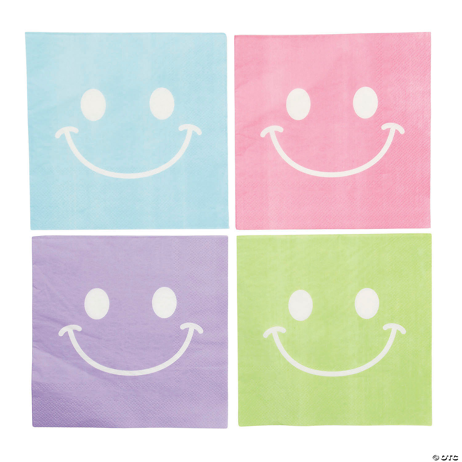 Pastel Smile Face Paper Luncheon Napkins-16Pk