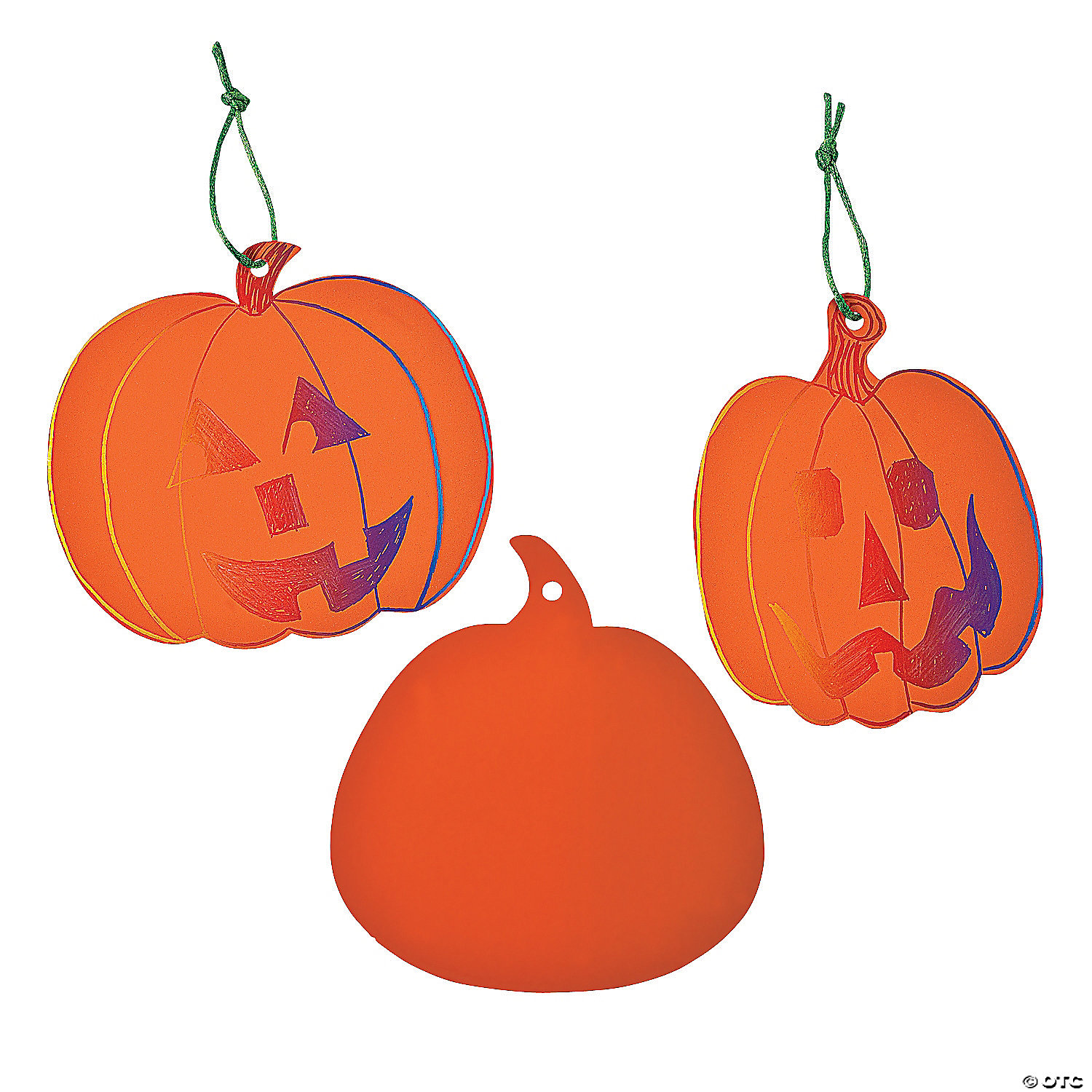 Pumpkin Magic Colour Scratch Ornaments - 24 Pack