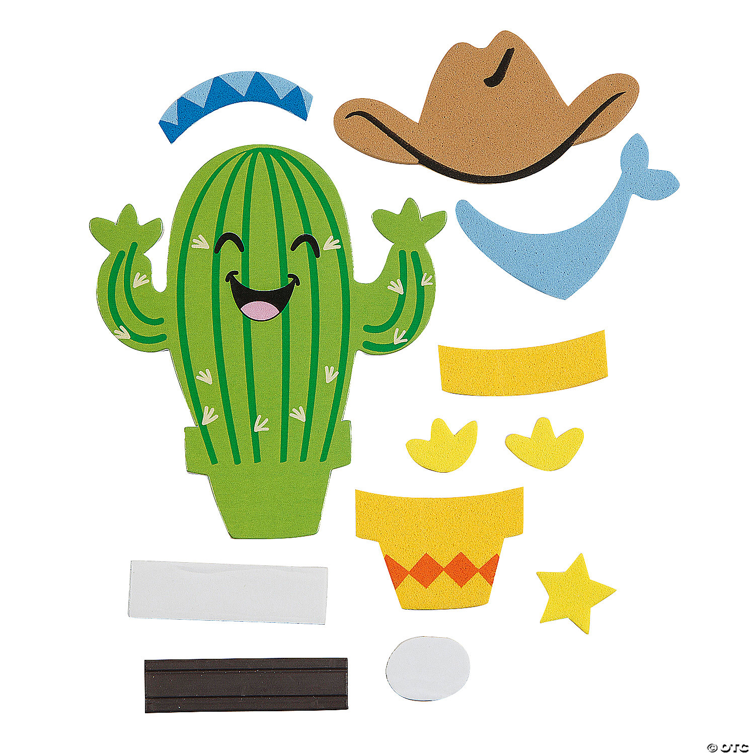 Western Cowboy Cactus Craft Kit-12Pk