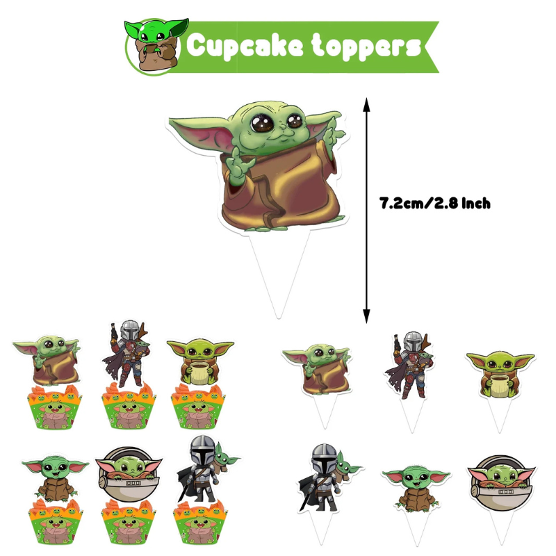 Mandalorian Cupcake Picks 12pk