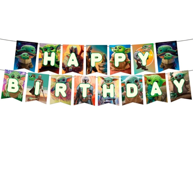 Mandalorian Happy Birthday Banner
