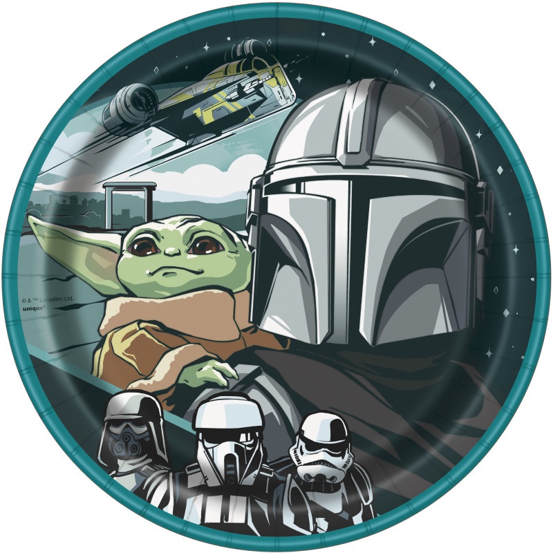 Mandalorian & Grogu Dinner Plates - 8 Pack