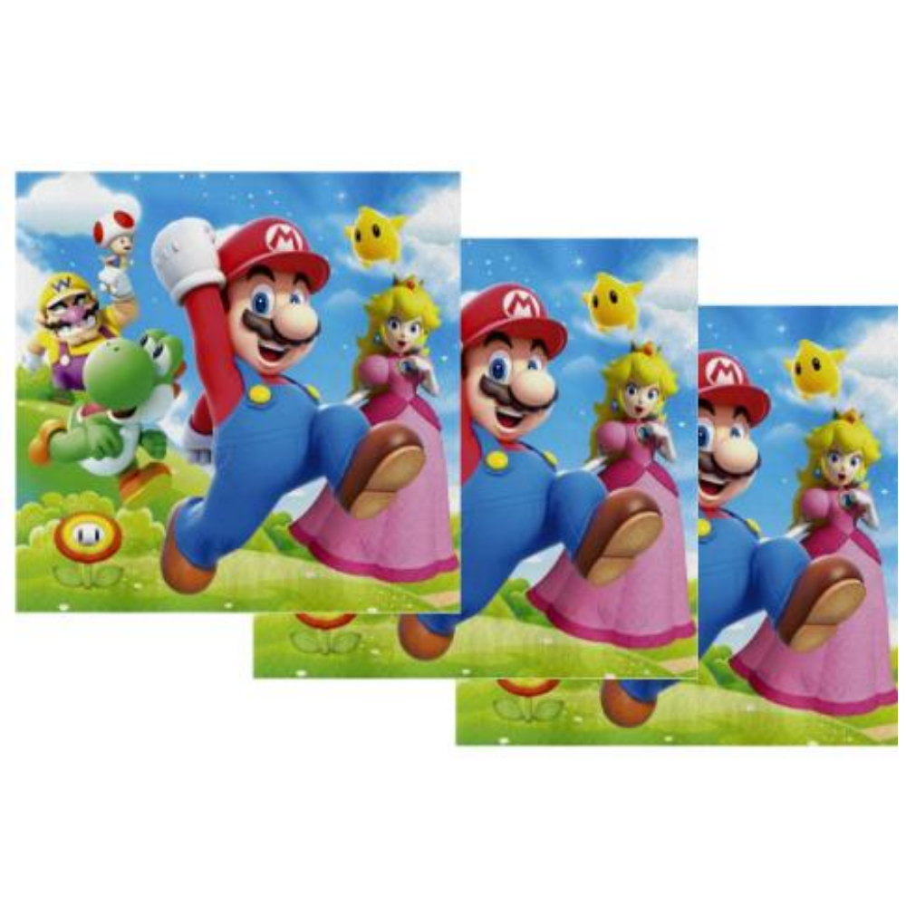 Super Mario & Friends Lunch Napkins - 10 PK