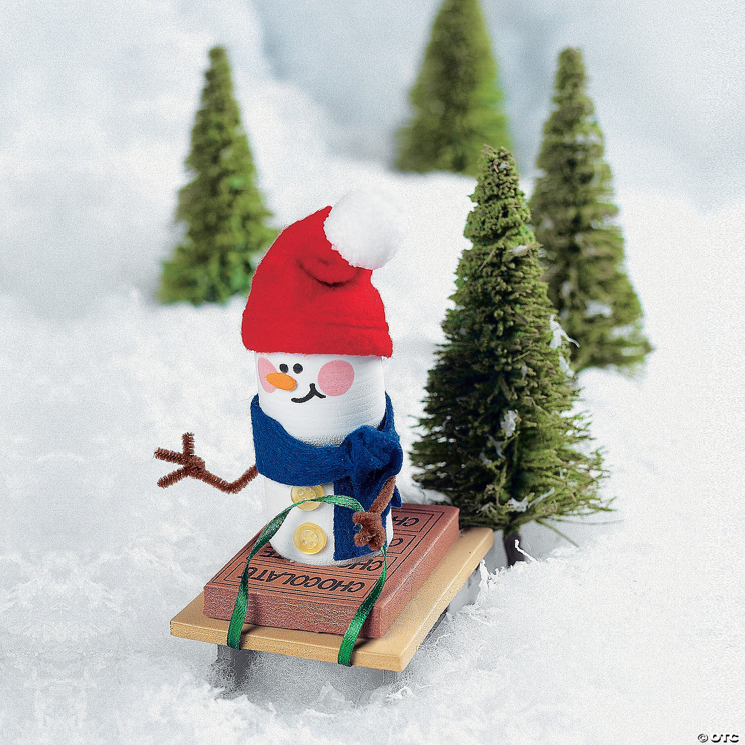 Marshmallow Snowman Christmas Ornament Craft Kit - 12 Pk