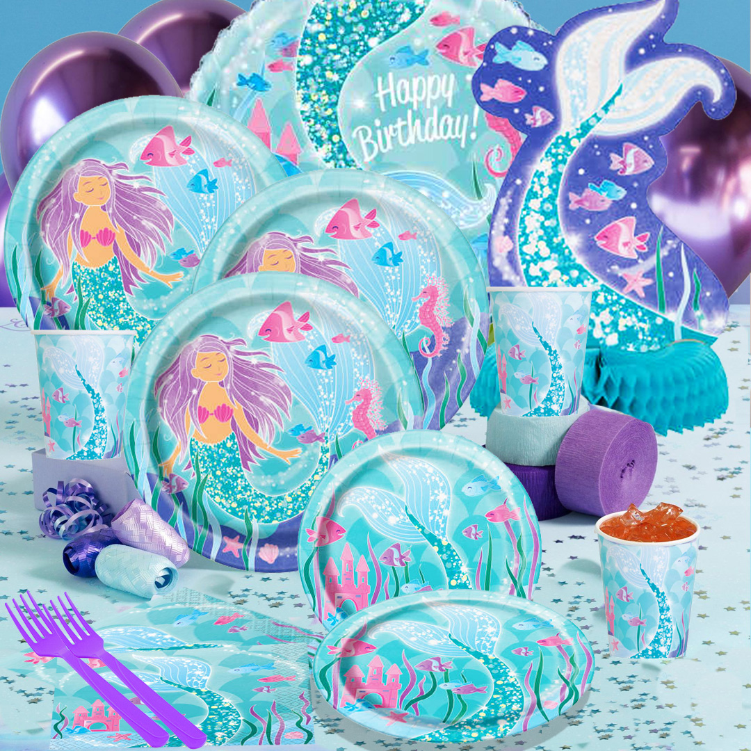 Mermaid Birthday Party Supplies Party Supplies Canada Open A Party - 16 latex birthday party decorations supplies 22 pc roblox