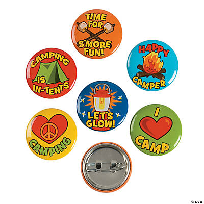 I Love Camp Metal Buttons - 48 Pack