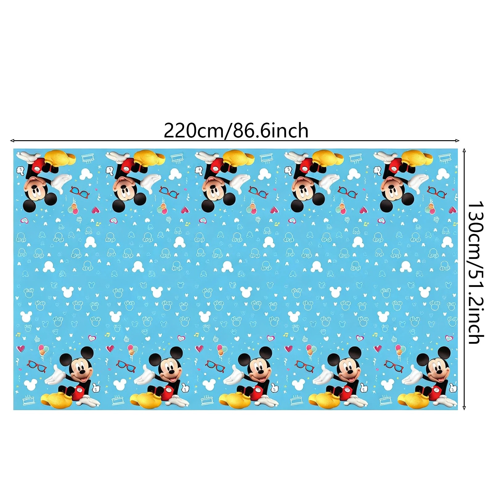 Mickey Mouse Blue Plastic Tablecover