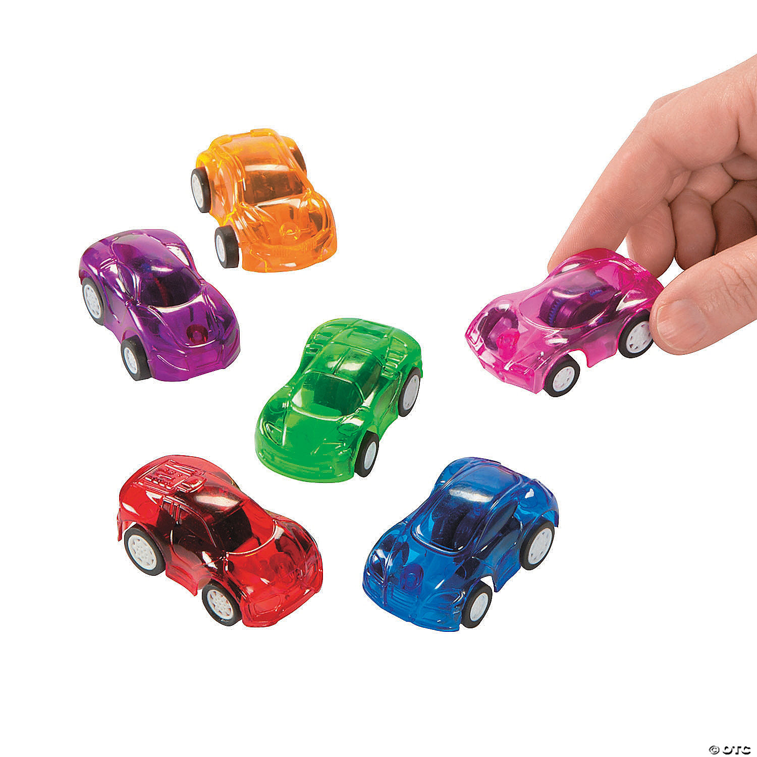BULK Colourful Transparent Pull-Back Cars - 36Pk
