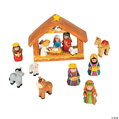 Nativity Scene Decoration Set - 9 Pieces