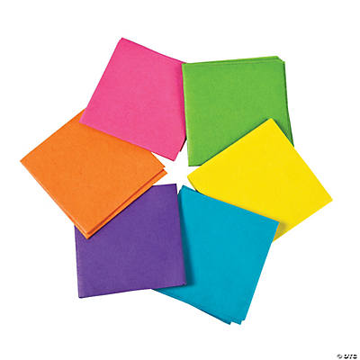 Mini Neon Tissue Squares - 5000 Pk