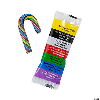 Religious Colours of Faith Candy Canes - 40 Pack