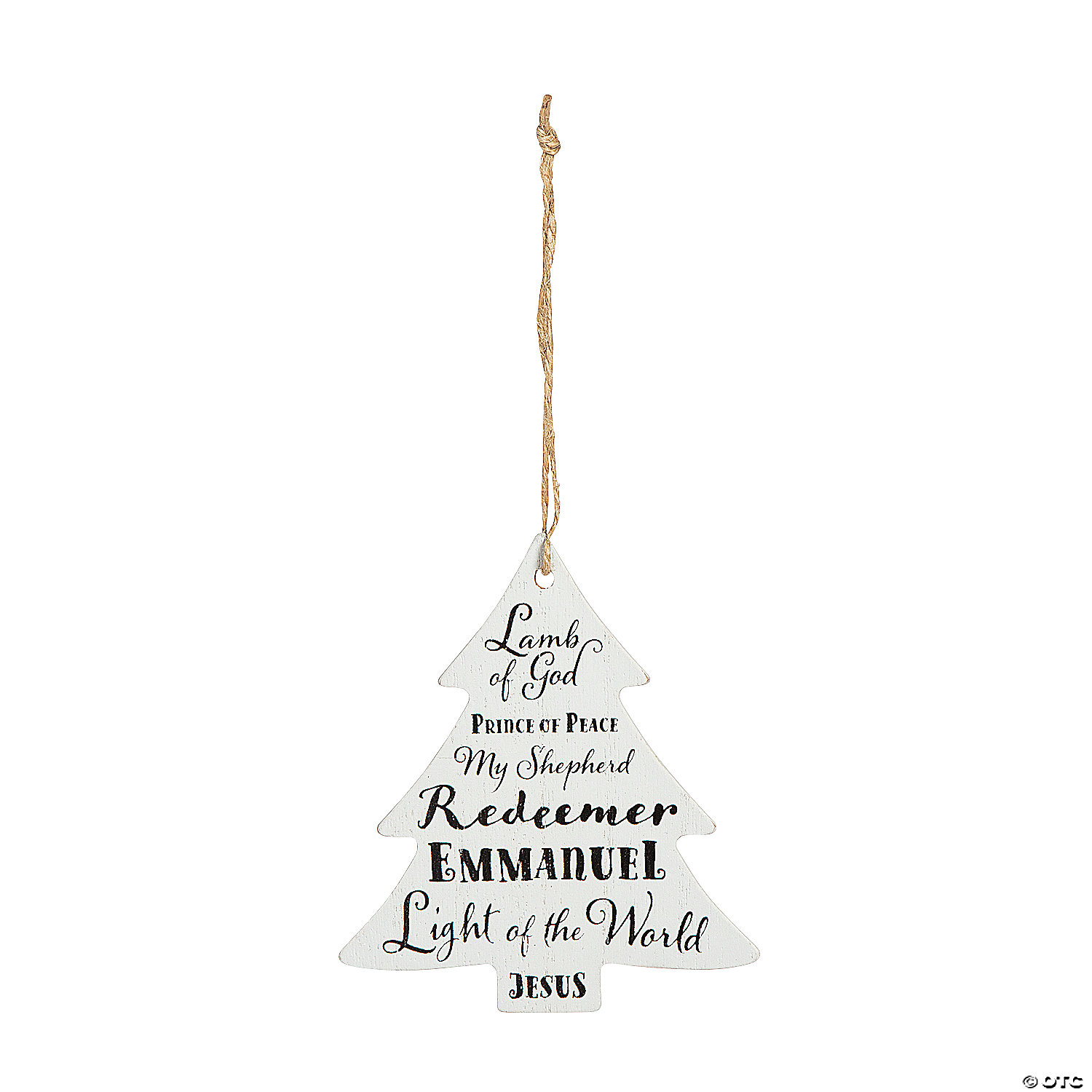 Name of Jesus Christmas Tree Wood Ornaments-12 Pack