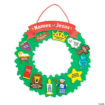 Name Of Jesus Large Wreath Craft Kits - 12 Pack