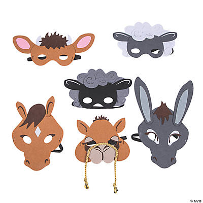Nativity Felt Animal Mask - 6 Pk