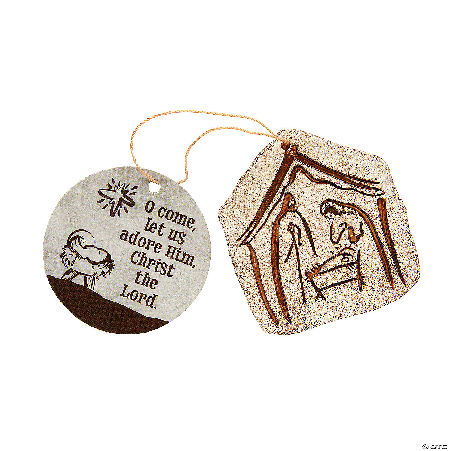 Nativity Ornaments with Card - 12 Pack
