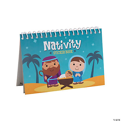 Nativity Scene Sticker Books -12 Pack