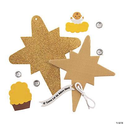 Nativity Star Ornament Craft Kit 12 Pack