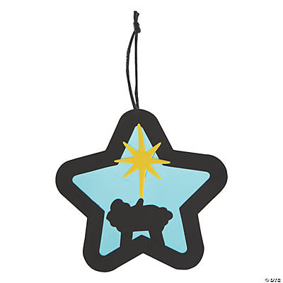 Nativity Star Ornament Craft Kit-12 Pack