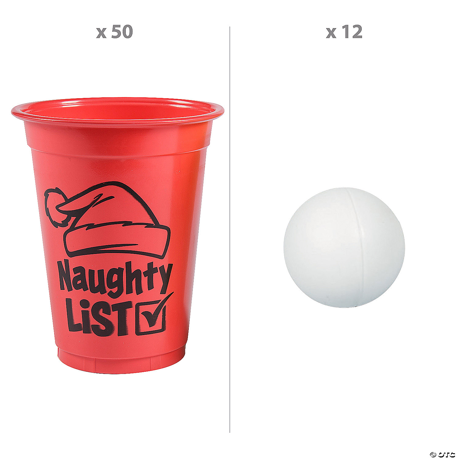 Naughty or Nice Beer Pong Game Kit