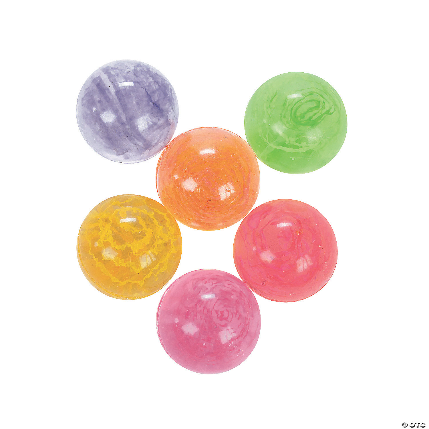 Neon Confetti Bounce Balls - 12 Pack