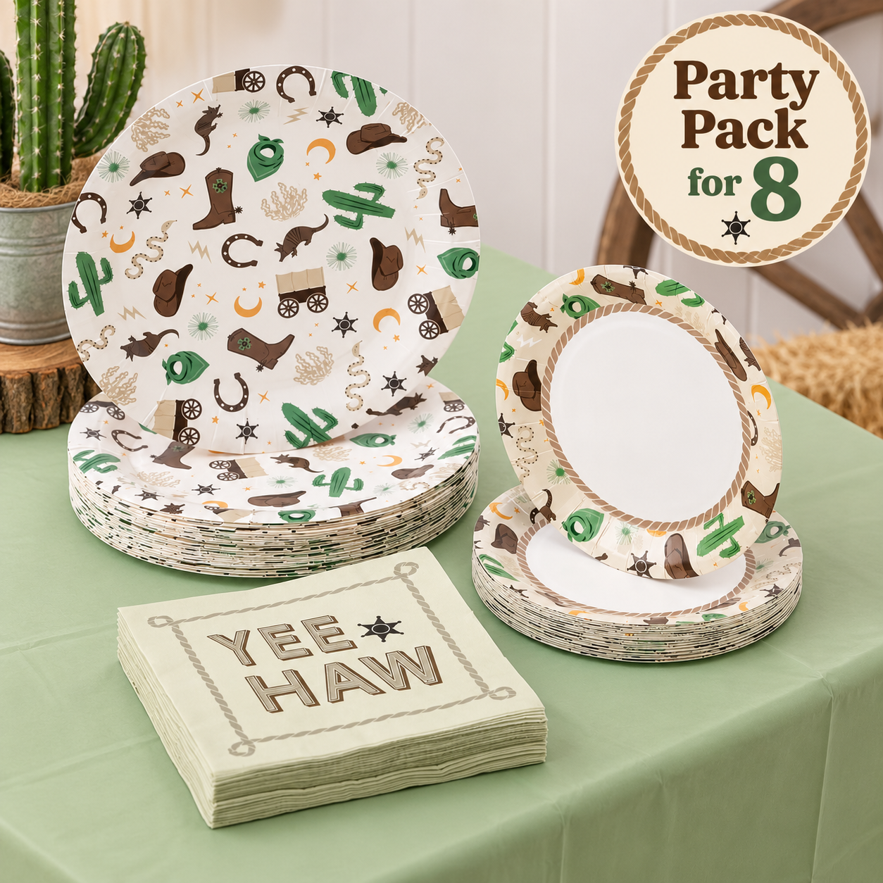 Neutral Western Tableware Kit for 8 Guests