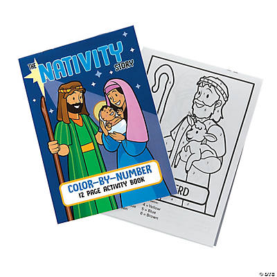 Nativity Colour by Number Activity Book - 24 Pack