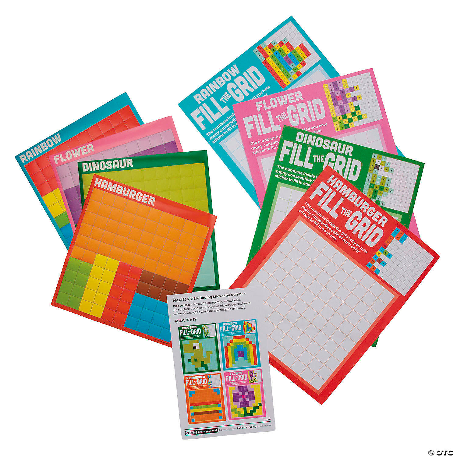STEM Coding Sticker by Number Sheets for 24