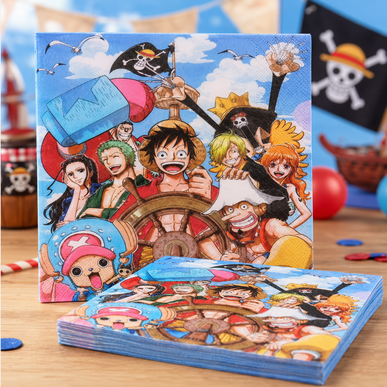 One Piece Anime Lunch Napkins - 10PK