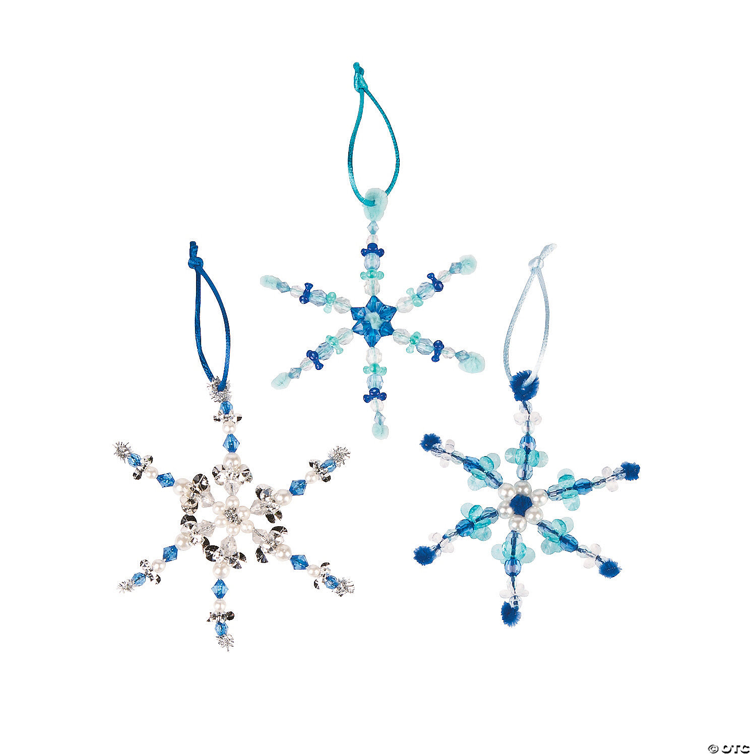 Snowflake Christmas Ornament Craft Kit - 24 Pack