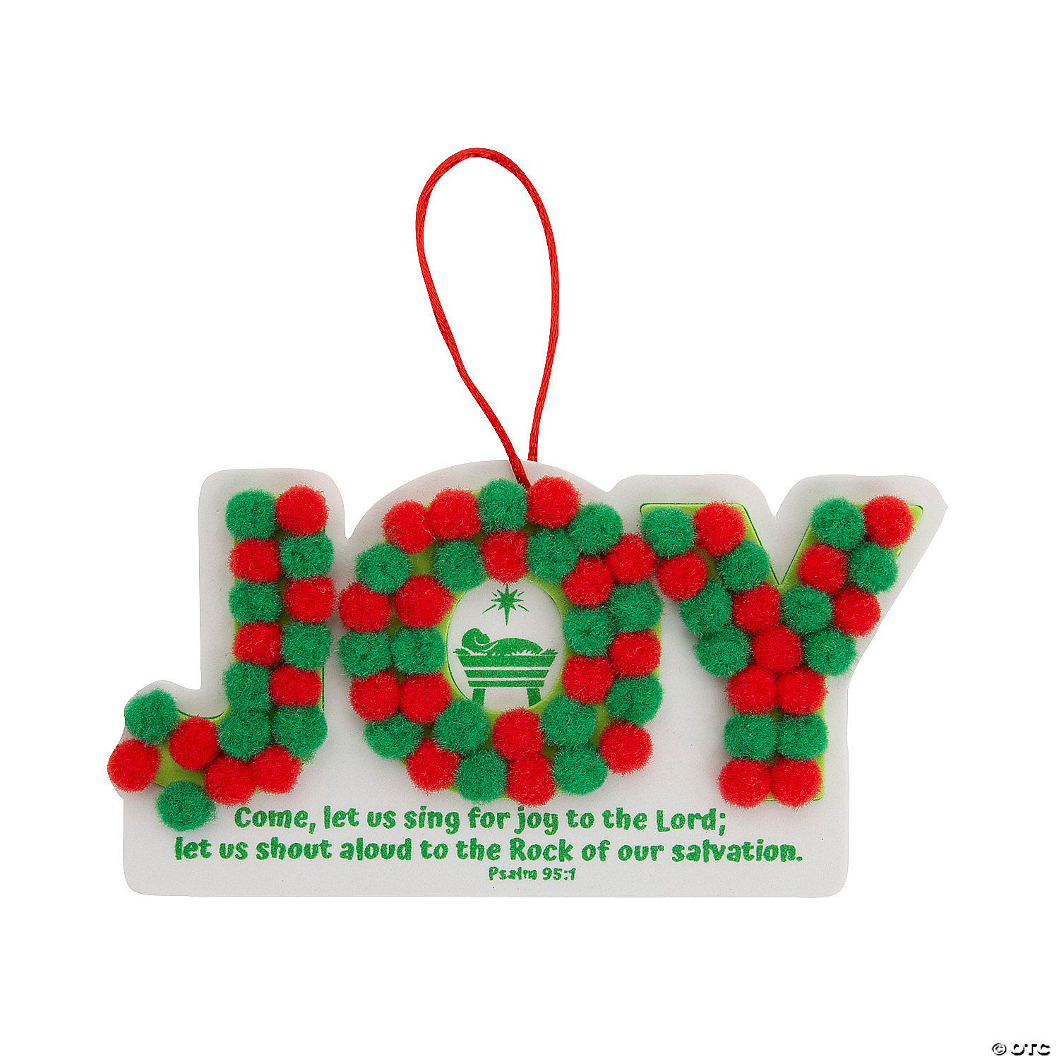 Joy Pom-Pom Nativity Ornament Craft Kit-12 Pack