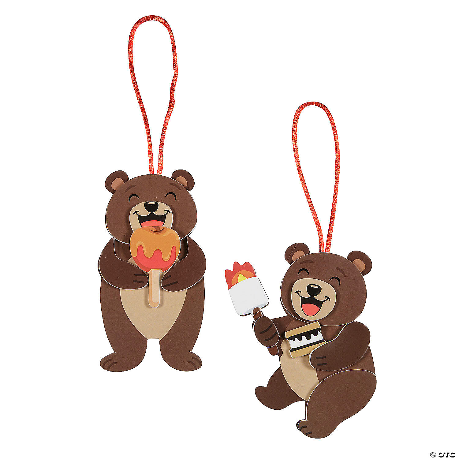 Bears Eating Fall Foods Ornament Craft Kit-12Pk