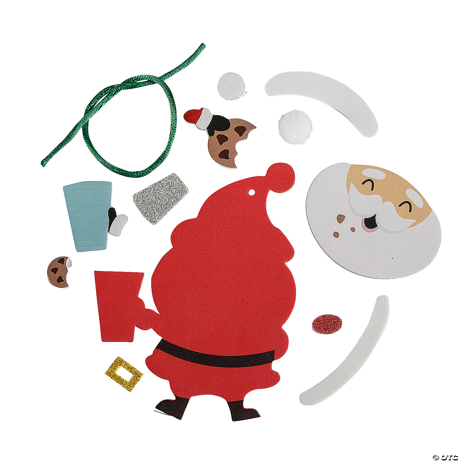 Santa Eating Cookies Ornament Craft Kit