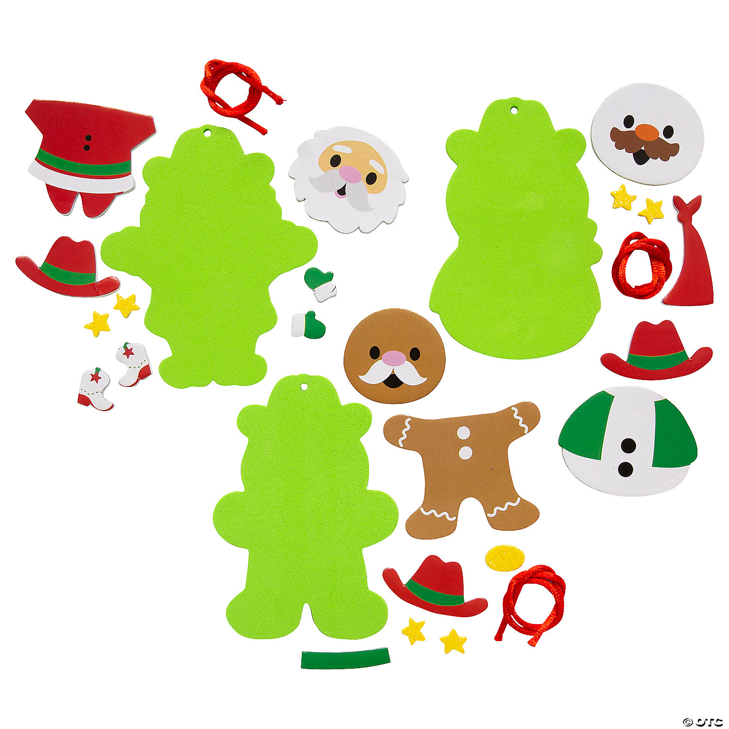 Christmas Cowboy Character Ornament Craft Kit - 12 Pack