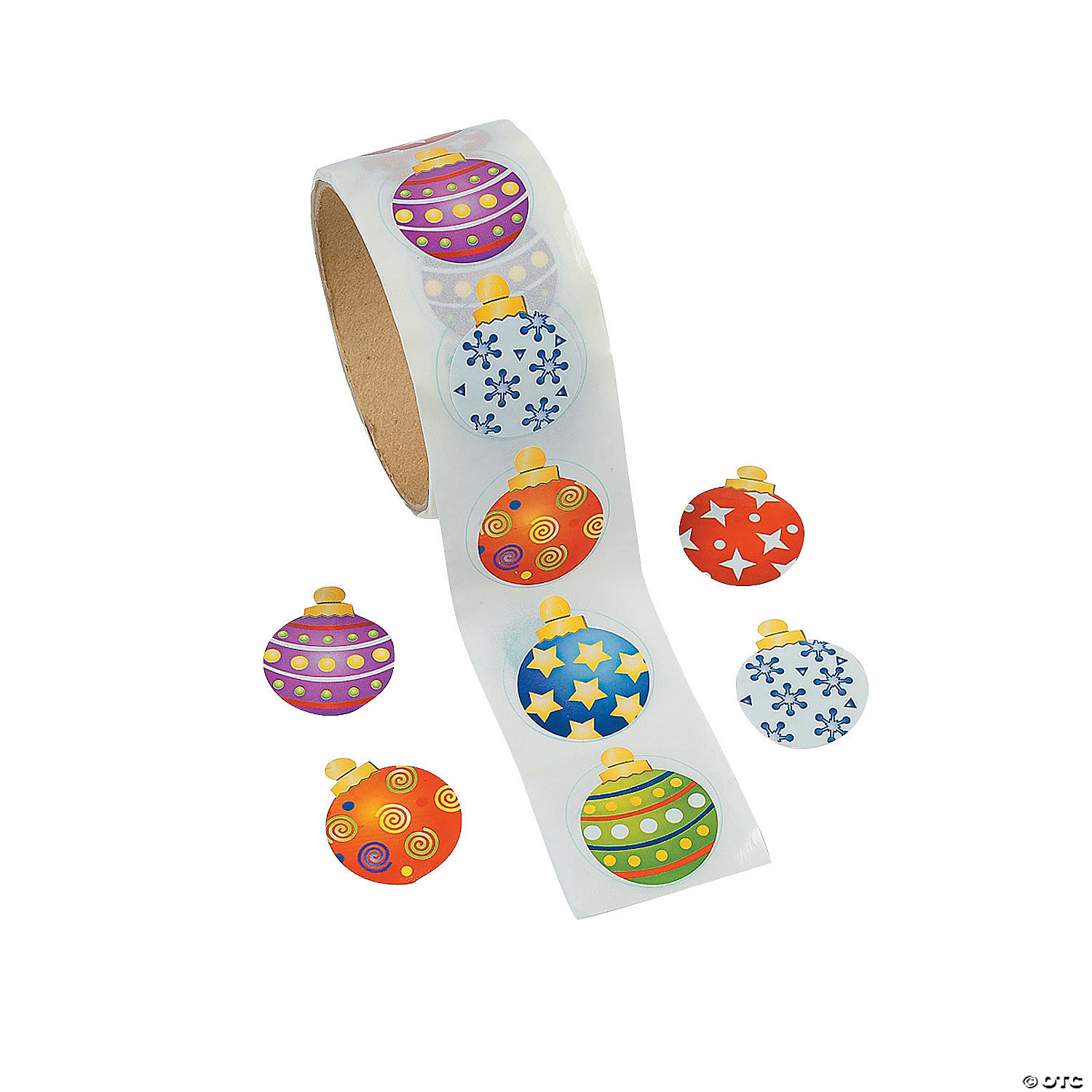 Ornament Stickers Roll of 100