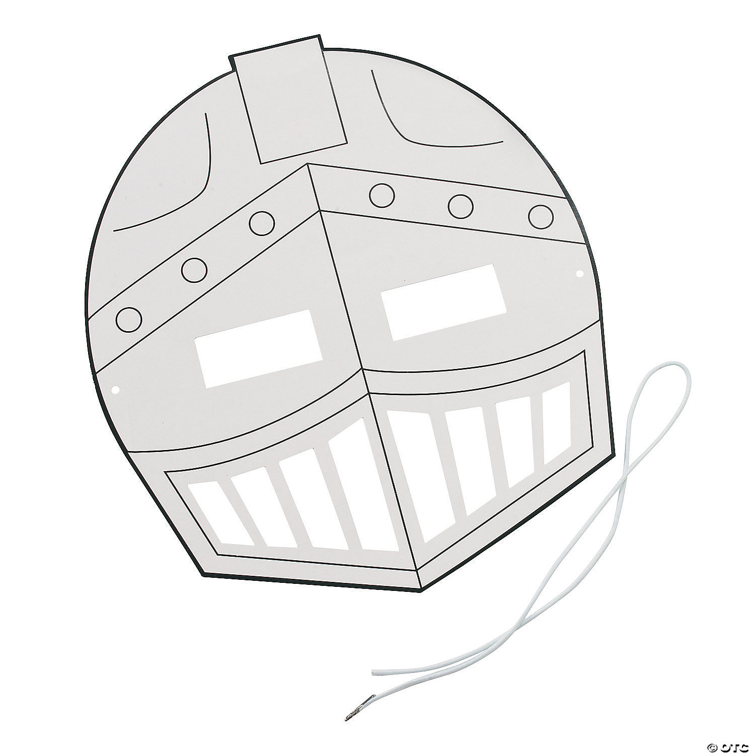 Colour Your Own Knight Helmet Masks - 12 Pc.