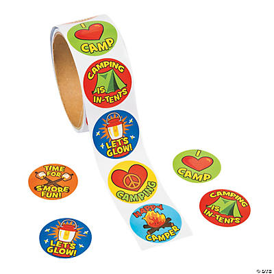 I Love Camping Stickers - 14 Pcs
