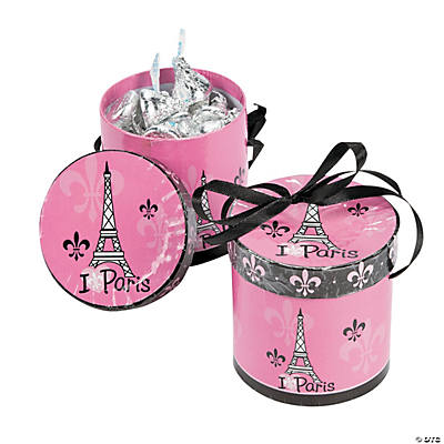Perfectly Paris Hat Treat Boxes - 8Pk