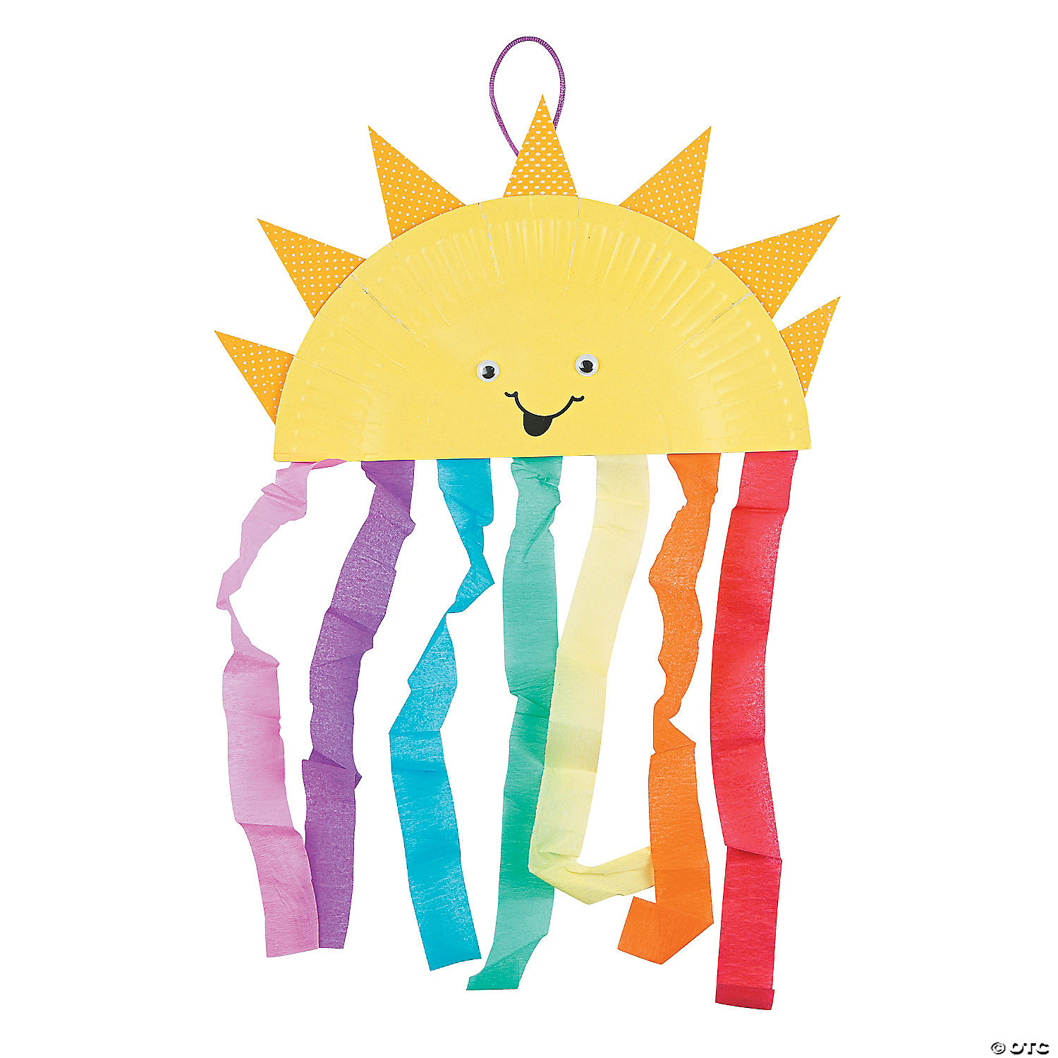 Paper Plate Sun & Rainbow Craft Kit-12Pk