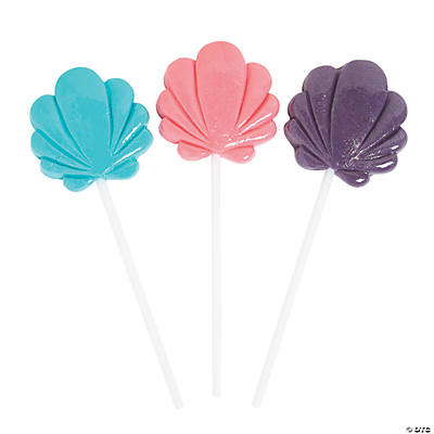 Pastel Seashell Lollipops -12Pk